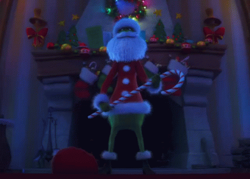 Santa Claus Candy Cane GIF - Santa Claus Candy Cane Light Up GIFs