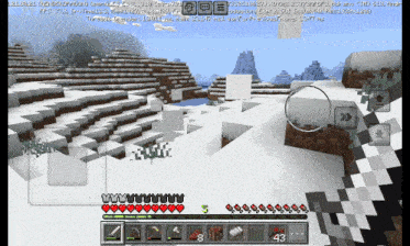 a screenshot of a minecraft game with the number 5 on the bottom