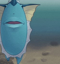 a drawing of a fish with a big mouth and wings