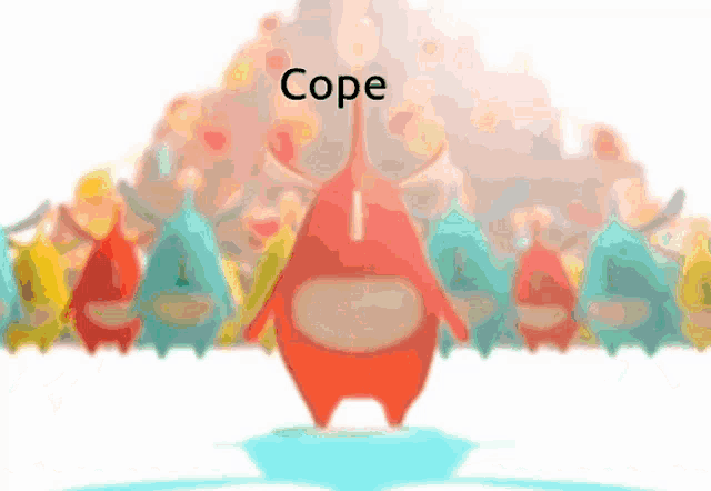 a colorful drawing with the word cope on the bottom