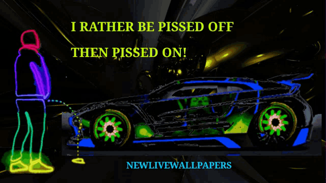 a poster that says i rather be pissed off then pissed on on it
