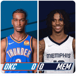 Oklahoma City Thunder (0) Vs. Memphis Grizzlies (0) First-second Period Break GIF - Nba Basketball Nba 2021 GIFs