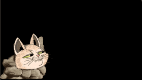 a drawing of a cat with smoke coming out of it 's mouth