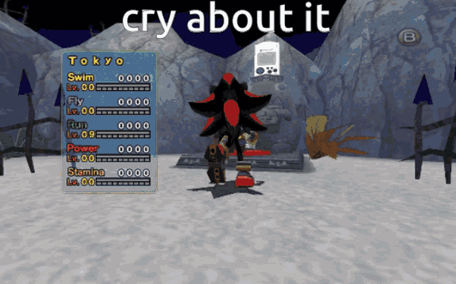 Cry About It Shadow The Hedgehog GIF - Cry About It Shadow The Hedgehog Sonic Adventure2 GIFs