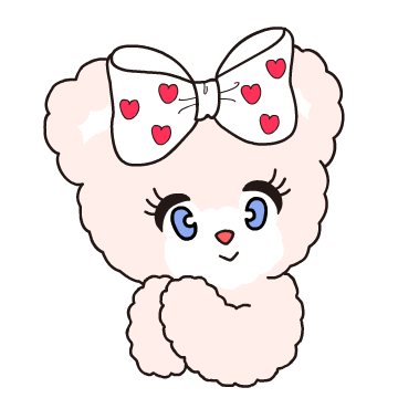 a teddy bear with a bow and hearts on it