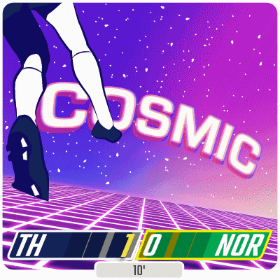 the word cosmic is on a purple background with a grid
