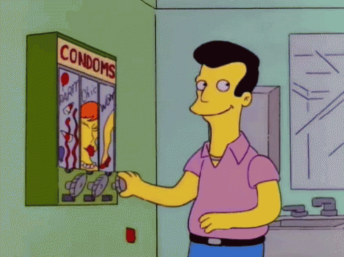 Simpsons Condom GIF - Simpsons Condom Vendormachine GIFs