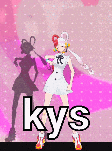 a pixel art of a girl with the name kys on the bottom