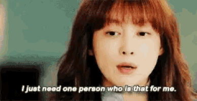a woman is talking about a person who is that for her .