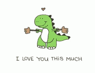 Love You Dinosaur GIF - Love You Dinosaur I Love You This Much GIFs