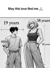a man and a woman are standing next to each other and the woman is taller than the man .