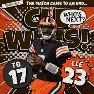 Cleveland Browns (23) Vs. Tampa Bay Buccaneers (17) Post Game GIF - Nfl National Football League Football League GIFs