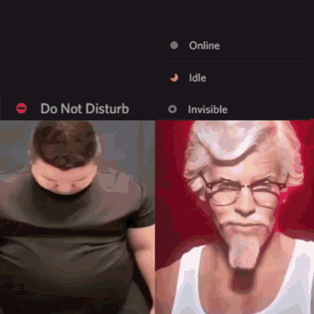 a picture of a man and a picture of a kfc man