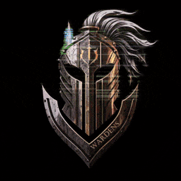 a picture of a knight 's helmet with the word wardens on it