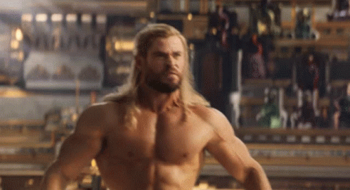 Thor Sin Camiseta GIF - Thor Sin Camiseta Chicas Desmallan GIFs