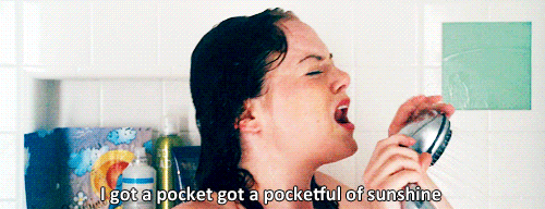 1. I Should Make A Playlist For The Shower. GIF - Easy A Emma Stone Singing GIFs