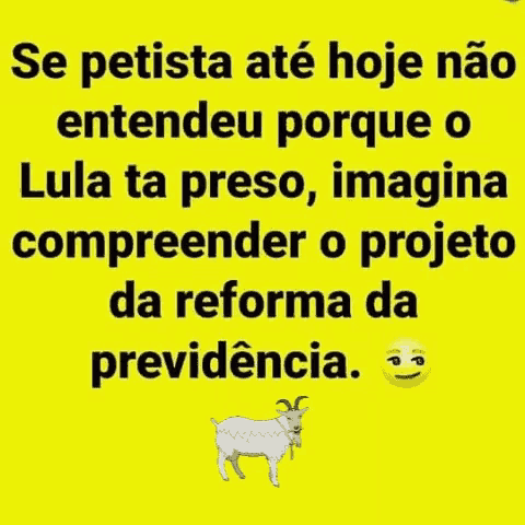 a yellow background with a picture of a goat on it