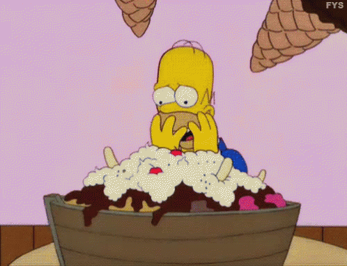 Dia De La Dulzura GIF - Homer Simpson Icecream GIFs