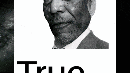 a black and white photo of a man with a beard and the word truo on the bottom