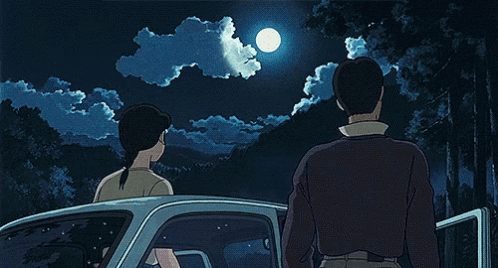 Anime Moon GIF - Anime Moon Car GIFs