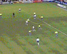 soccer players on a field with the words invente roman invente riquelmeee on the bottom