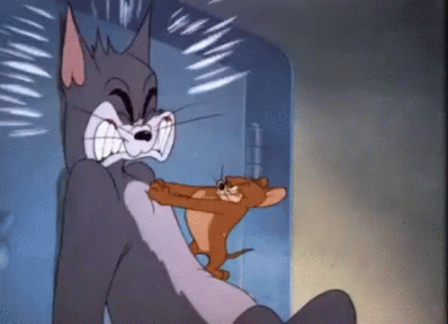 Tom And Jerry Hitting GIF - Tom And Jerry Hitting Whos The Boss Now GIFs