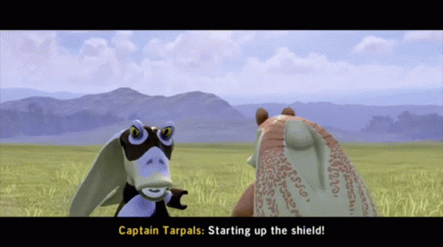 Lego Star Wars Captain Tarpals GIF - Lego Star Wars Captain Tarpals Starting Up The Shield GIFs