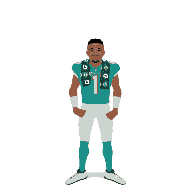 a football player with the number 1 on his shirt