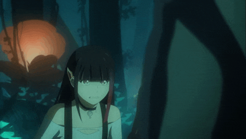 a girl with a choker around her neck looks surprised
