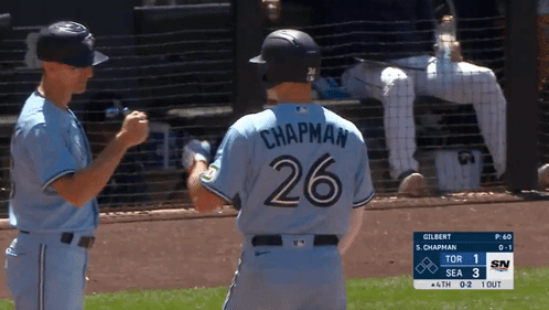 Toronto Blue Jays Matt Chapman GIF - Toronto Blue Jays Matt Chapman Fist Bump GIFs