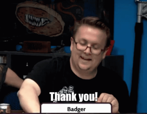 Kyle Capps Badger GIF - Kyle Capps Badger Thumbs Up GIFs
