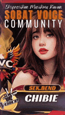 a poster for the sobat voice community shows a woman