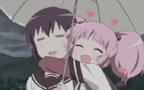 Windy Day Anime GIF - Windy Day Anime Hug GIFs