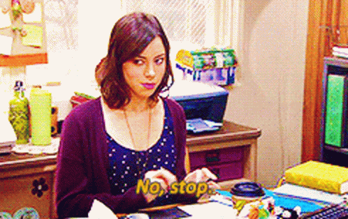 Parks And Rec April Ludgate GIF - Parks And Rec April Ludgate No Stop GIFs