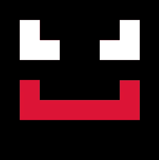 a black background with a white l and a red r .