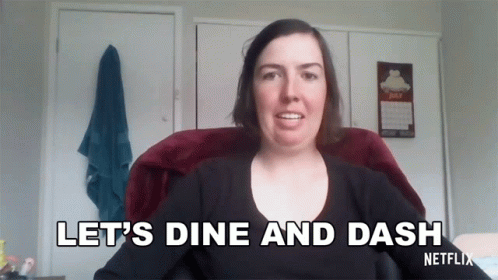Lets Dine And Dash Maddi GIF - Lets Dine And Dash Maddi Love On The Spectrum GIFs