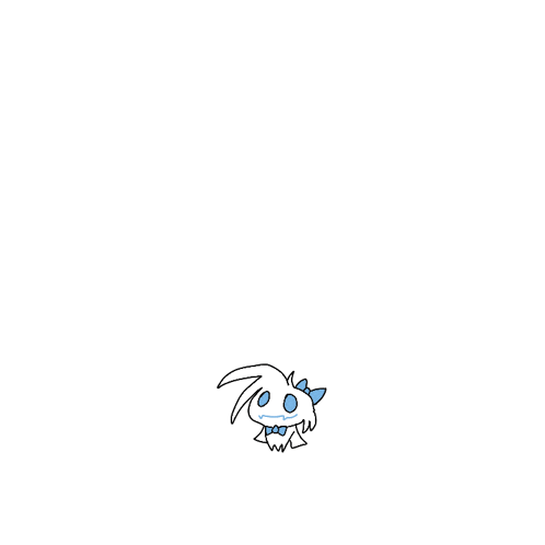 a cartoon drawing of a ghost with a blue bow tie