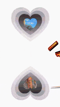 a picture of two hearts with the word hap on it