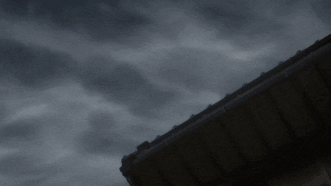 a cartoon of a person on a roof holding a gun