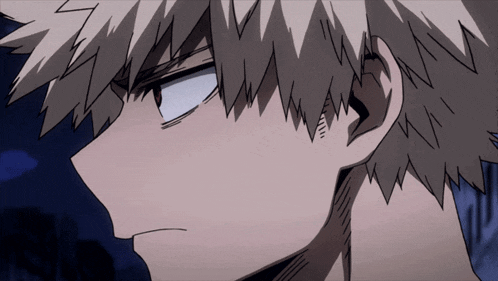 a close up of a cartoon character 's face with a serious look on his face