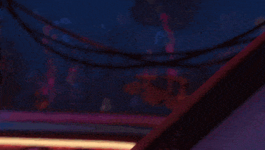 a girl with purple hair and cat ears is wearing a black sweater