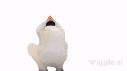 a man with a beard is making a funny face with his hands up