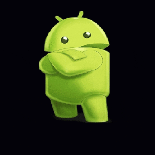 a logo for android with a green robot on it