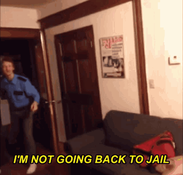 Vine Im Not Going Back To Jail GIF - Vine Im Not Going Back To Jail Comedy Police GIFs