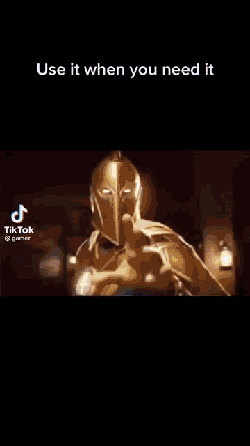 a video that says use it when you need it on it