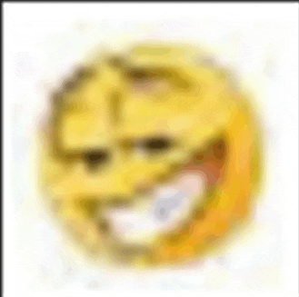 a blurry picture of a yellow smiley face with a big smile on it .