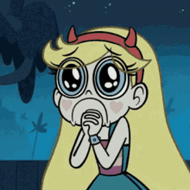 star butterfly from star vs the forces of evil is making a funny face