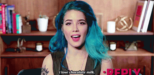 I Love Chocolate Milk GIF - Halsey Love I Love GIFs