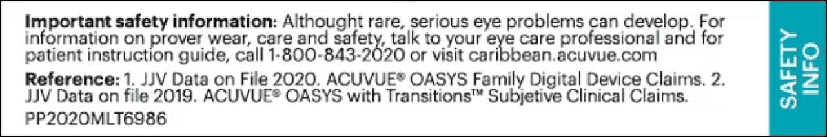 a safety information label for acuvue oasys