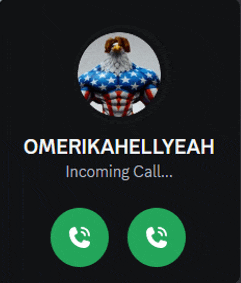 a phone screen with a picture of an eagle and the name omerikahellyeah